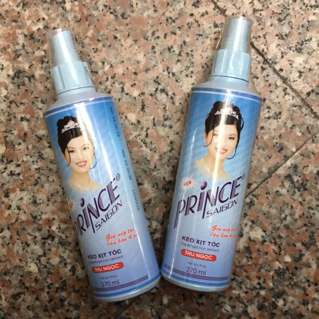 Gôm xịt tóc Prince Sài Gòn 270ml , keo giúp tăng độ cứng, giữ nếp lâu cho tóc dùng được cho cả nam và nữ