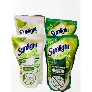 Nước rửa chén Sunlight thiên nhiên, trà xanh túi 750g