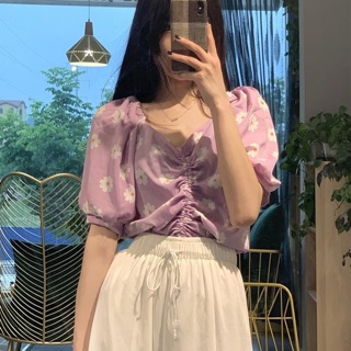 Áo hoa rút ngực