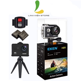 Combo Camera Eken H9r Bản mới nhất Version 8.1, Quay video 4K 30fps Bản 2 Pin + Dock sạc đôi + T thumbnail