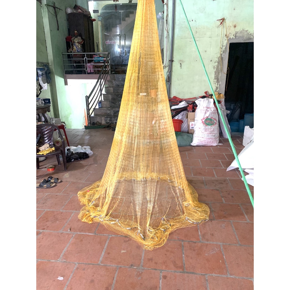 Chài Đánh Cá cao cấp Thái Lan , sợi dù 18 , mắt 1 phân 8 , đầy đủ kích thước , túi sâu 50cm đủ sức kéo loại khủng