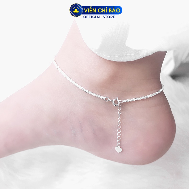 Lắc chân bạc nữ óng ánh chất liệu bạc 925 thời trang phụ kiện trang sức nữ thương hiệu Viễn Chí Bảo L500174