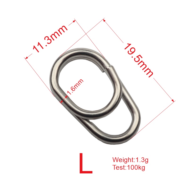 Set 50 Khuyên Thép Không Gỉ Chuyên Dụng Dành Cho Câu Cá