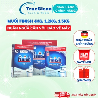 Muối rửa bát Finish 4kg hộp to tiết kiệm, muối rửa chén finish hộp 1.2kg 1.5kg, muối làm mềm nước máy rửa bát