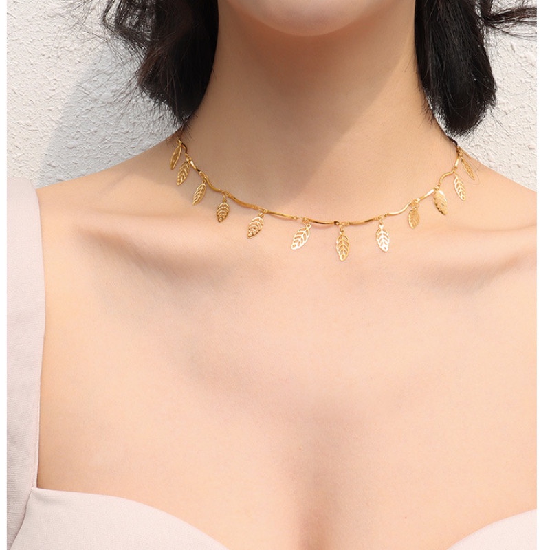 Dây Chuyền Lá Tua Rua Titan Ko Han Rỉ TT 3967