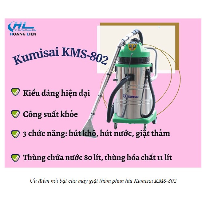 Máy giặt thảm phun hút Kumisai KMS-802