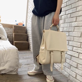 [ORDER] Balo da PU ulzzang form to màu trơn basic