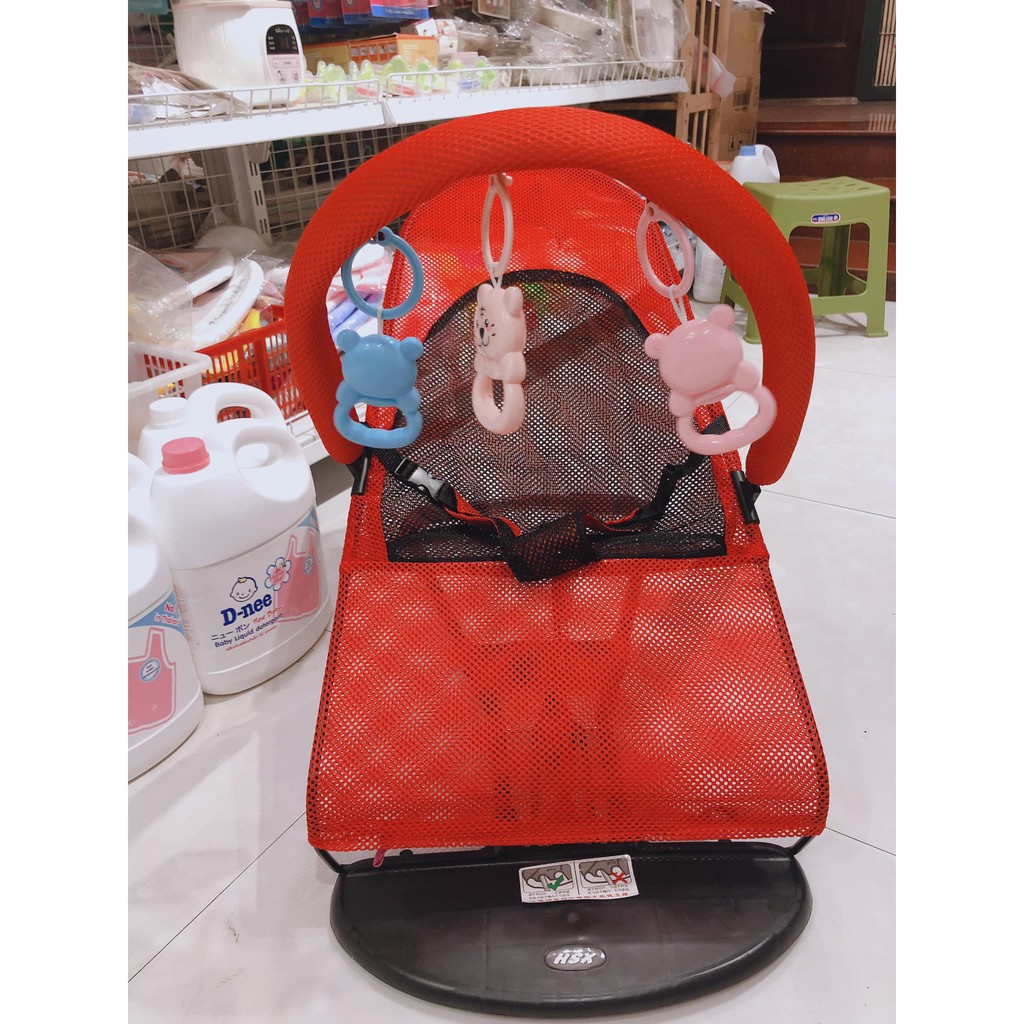 Ghế rung cho bé đa năng bập bênh - nhún theo chuyển động có đồ chơi cho trẻ ngủ loại chữ A cao cấp