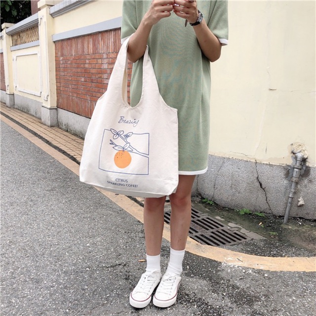 Túi vải tote quả cam