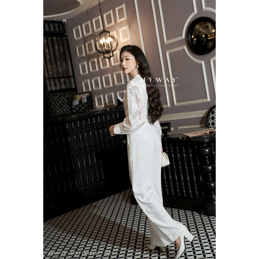 Áo Sơ Mi Nữ Tiểu Thư MY WAY Dài Tay Đính Nơ sang Chảnh 9MA0734