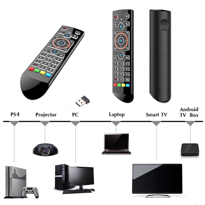 Chuột Không Khí bonj 2 4ghz RF Điều Khiển Bằng Giọng Nói Với 3 Con Quay Hồi Chuyển + Cảm Biến 3 Giai Đoạn Cho Tox1 Android