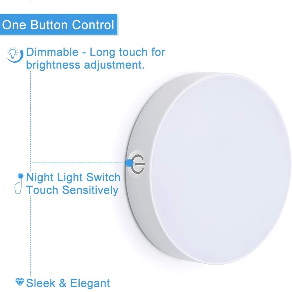 Đèn LED Tròn Mini Ánh Sáng Ban Đêm Có Thể Điều Chỉnh Cho Phòng Ngủ / Tủ Quần Áo / Phòng Tắm