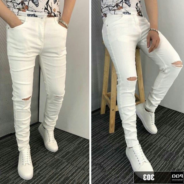 QuầnJean Nam Đen trắng. Quần Bò Nam Rách Gối, Quần Jean Nam Trắng và Đen Rách. Jean nam shop01 | BigBuy360 - bigbuy360.vn
