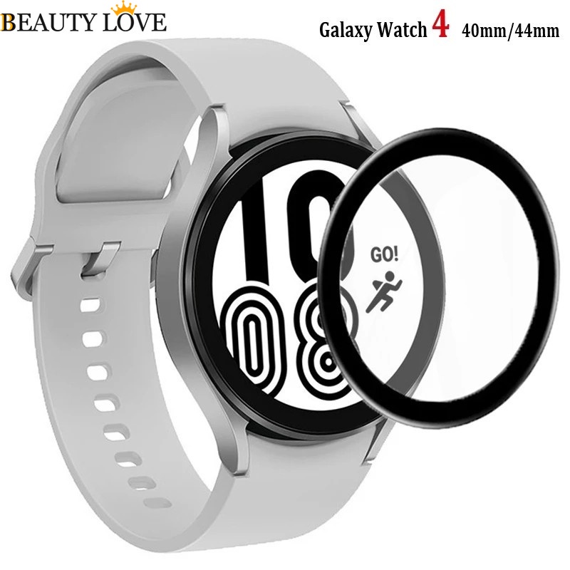 Kính Cường Lực Trong Suốt Viền Cong 3D HD Bảo Vệ Màn Hình Đồng Hồ Samsung Galaxy 4 40mm 44mm / Samsung Galaxy 4