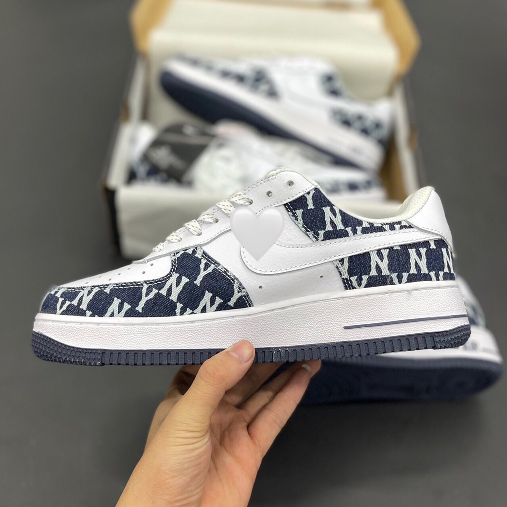 Giày Sneaker AF1 Ny Đậm Giày Thể Thao Nam Nữ Thấp Cổ Full Phụ Kiện