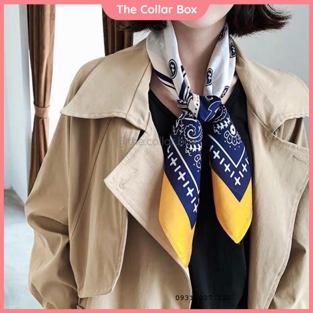 Khăn bandana lụa vuông unisex đa năng quấn đầu thắt nơ khăn hiphop BTS EXO phong cách streetwear 70x70cm - Mã 7046