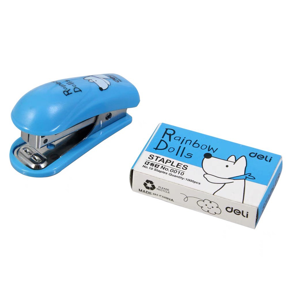 Dụng Cụ Bấm Giấy Mini kèm kim bấm Tiện Lợi Cho Học Sinh / Nhân Viên Văn Phòng