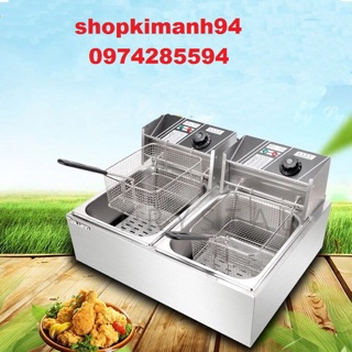 Bếp chiên nhúng điện đôi cao cấp df-82