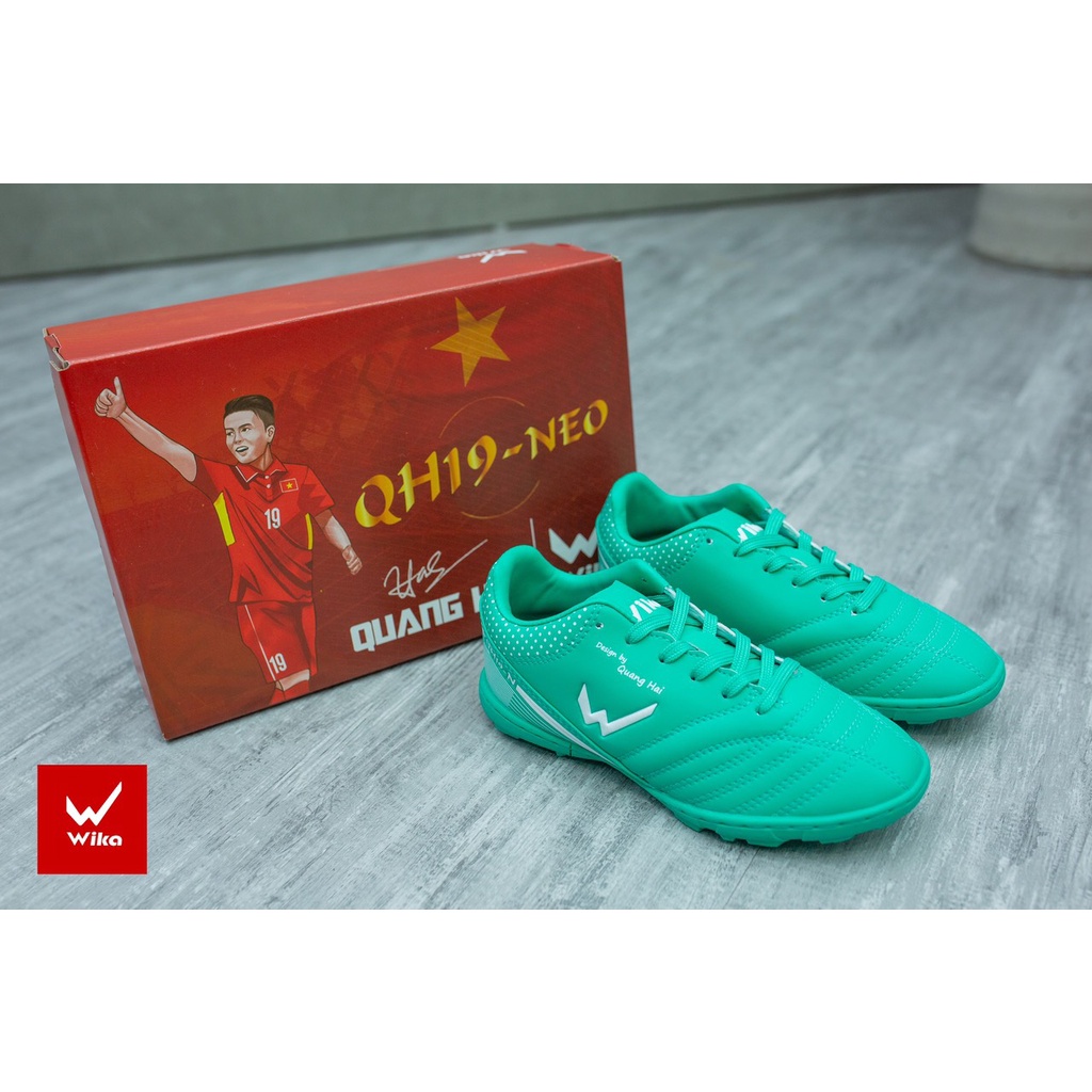 Giày đá bóng Wika quang hải QH19-NEO QUANG HẢI Giày Đá Banh Khâu Full Đế Tặng Tất Dệt Kim Chính Hãng