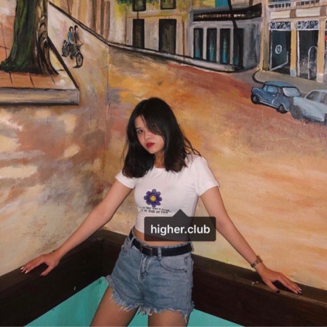 👀 CropTop Thêu Daisy