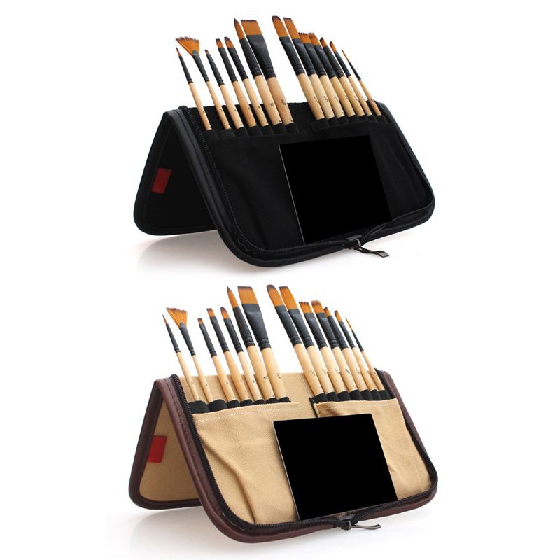 Set 14 Cọ Vẽ Màu Nước Kèm Túi Đựng