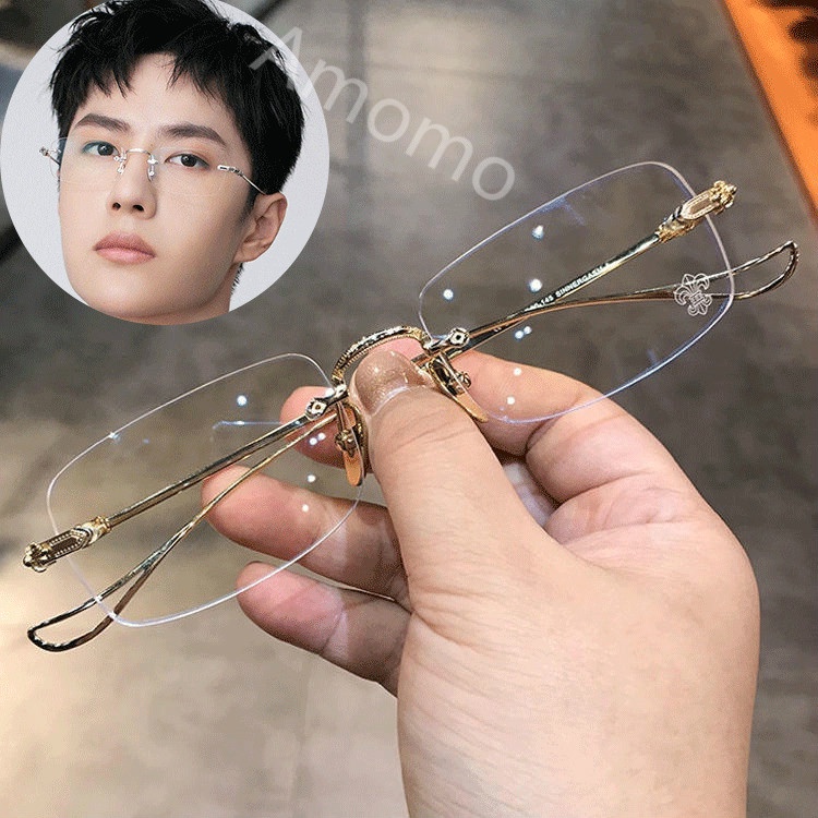 mắt kính cận -1.0~5.0 Kính cận  đơn giản thời trang Hàn Quốc cho nam/kính không gọng/kính chống ánh sáng xanh