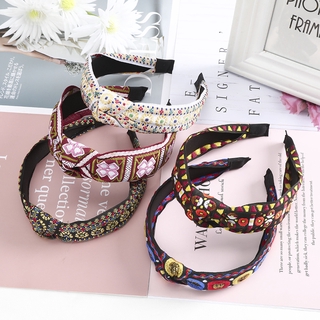 Băng Đô Cài Tóc Họa Tiết Hoa Văn Thời Trang