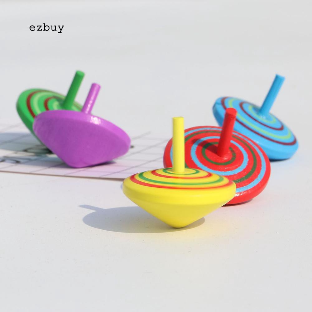 Con quay đồ chơi bằng gỗ nhiều màu sắc giúp giảm căng thẳng