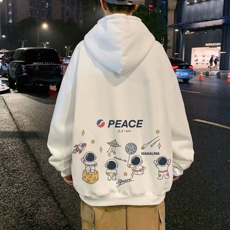 Áo khoác hoodie vải nỉ dáng rộng thời trang cao cấp 5 màu tùy chọn cho nam