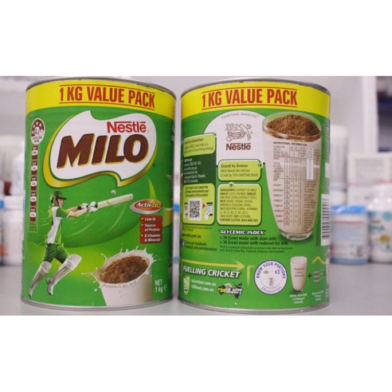 Sữa Milo Úc hộp 1kg