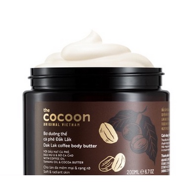 Bơ dưỡng thể cà phê Đắk Lắk Cocoon 200ml thuần chay