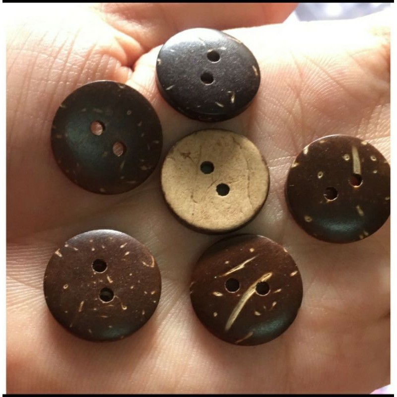 10-50 nút gỗ dừa size 12.5/15/18mm