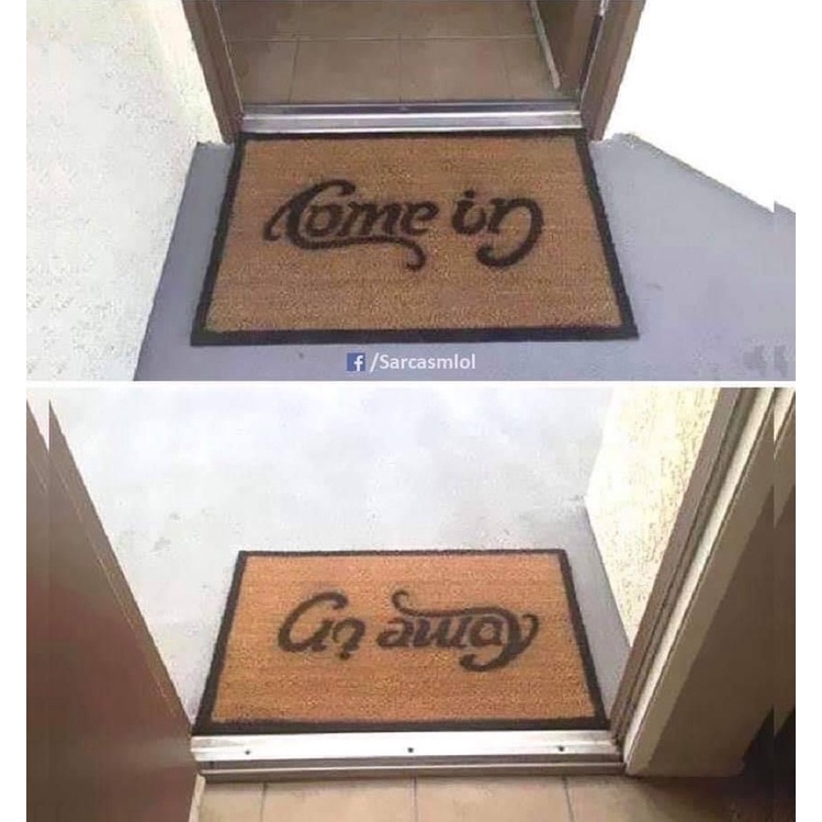 Thảm chân 2 chiều come in - go away
