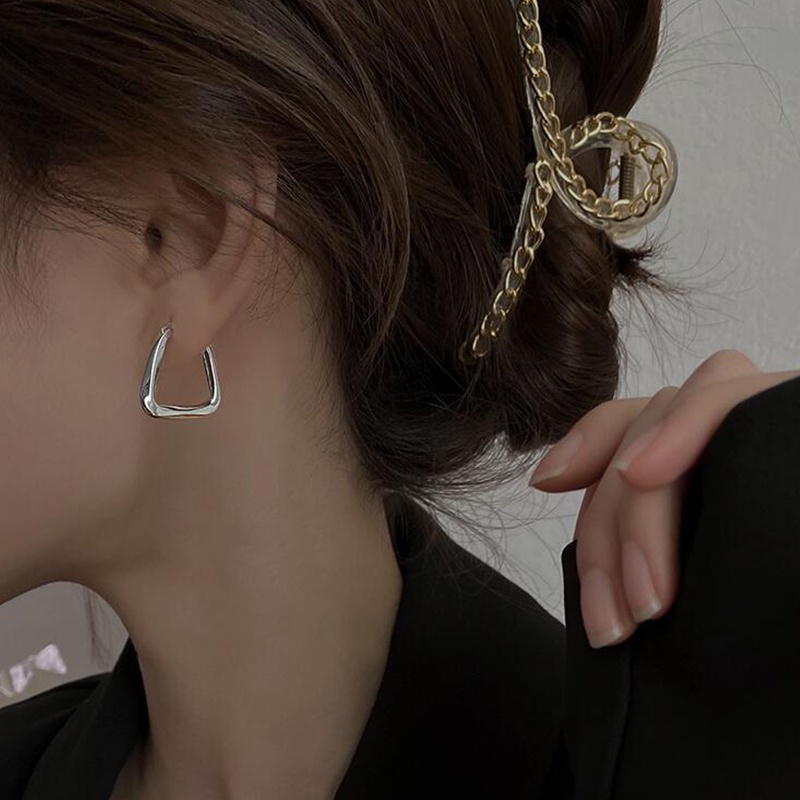 Khuyên Tai Vòng Vuông Tối Giản Hợp Thời Trang Cho Nữ