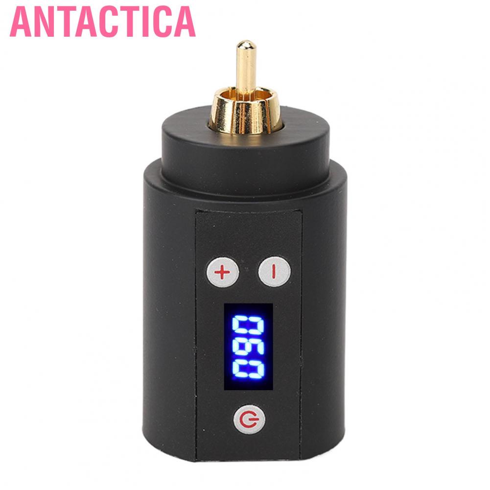 Antactica 3-12V Black RCA Tattoo Power Supply USB Charging Adjustable Voltage Cordless Pen Machine
