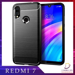 Ốp lưng Xiaomi Redmi 7, Ốp Carbon phay xước chống sốc chống vân tay cho Xiaomi Redmi 7