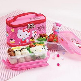Bộ hộp nhựa đựng cơm Hello Kitty Lock&Lock - LKT731LP