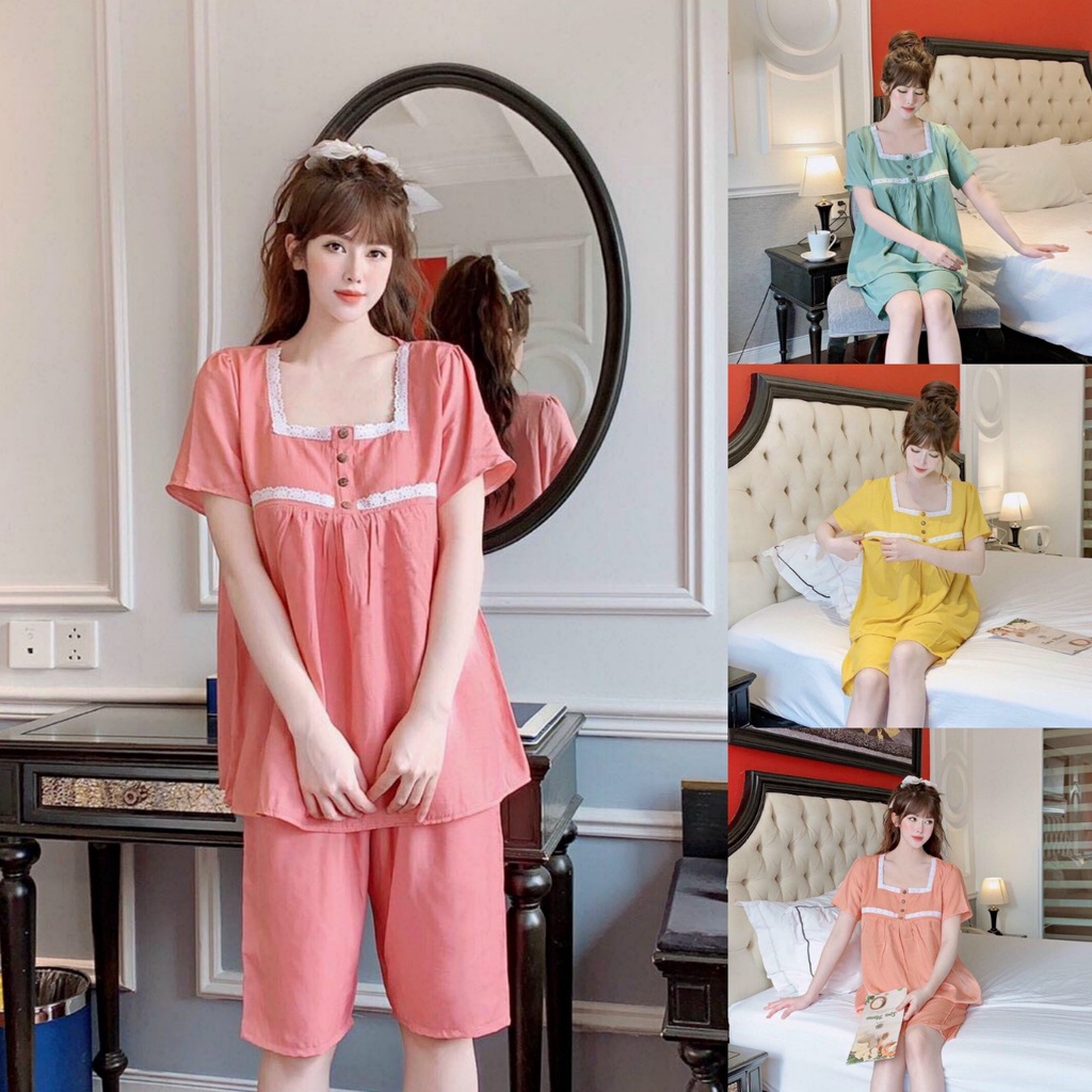 Bộ đồ LỬNG ĐŨI hàng đẹp cho mẹ BẦU và SAU SINH thiết kế thời trang MỀM MẠI có KHOÁ TI BL864