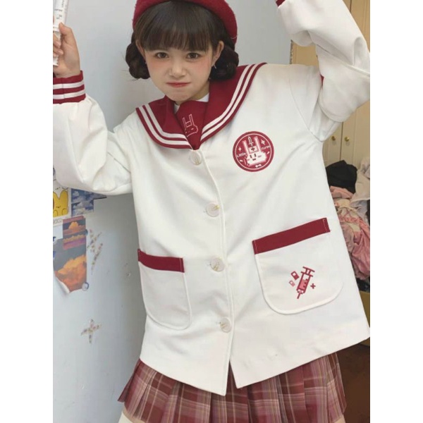 [sankousan] Áo khoác đồng phục JK thỏ thiêu kiểu y tá phong cách Mori hàng brand
