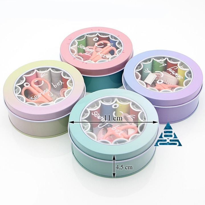 [llethuynga] .. Hộp kim chỉ khâu vá mini dáng tròn dễ thương sewing box sỉ