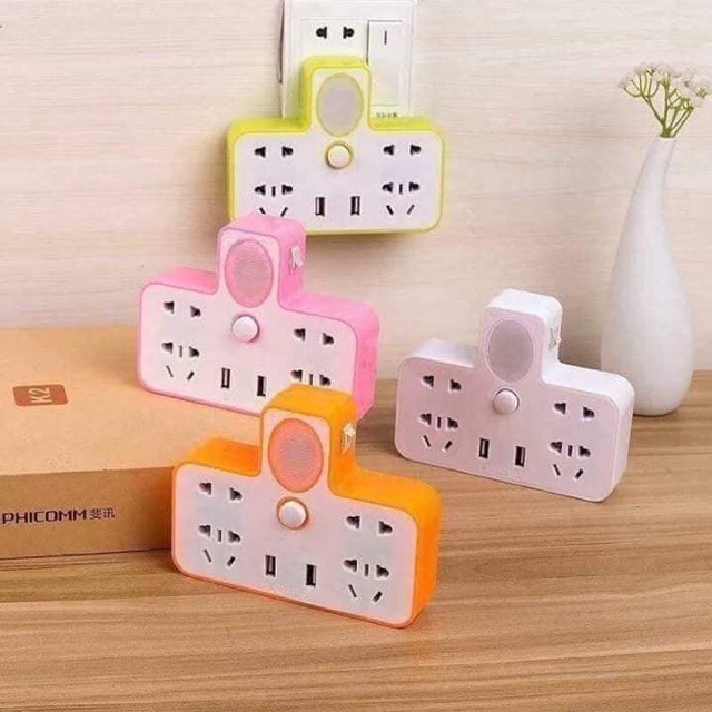 Ổ CẮM ĐIỆN KÈM ĐÈN NGỦ CÓ CỔNG USB 2IN1 TIỆN LỢI