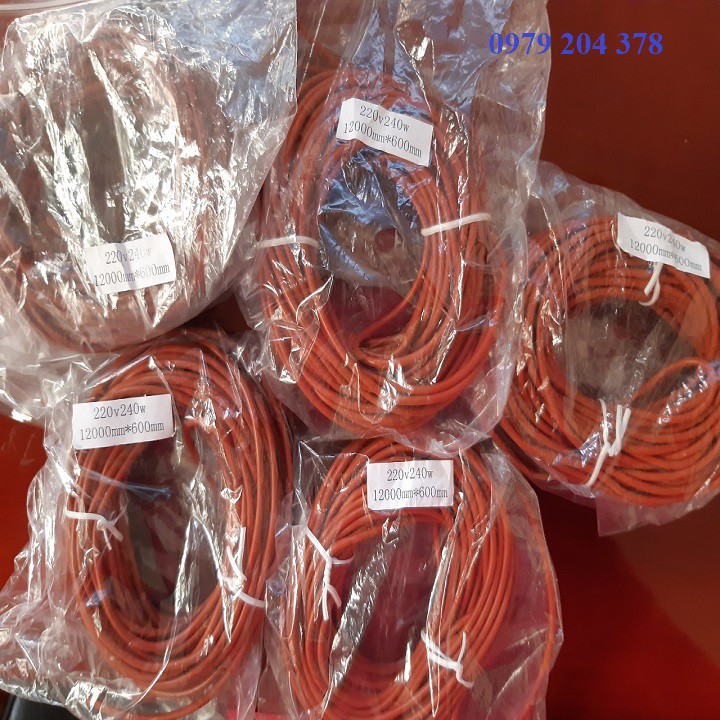 Dây điện trở sưởi silicone 12m-240V