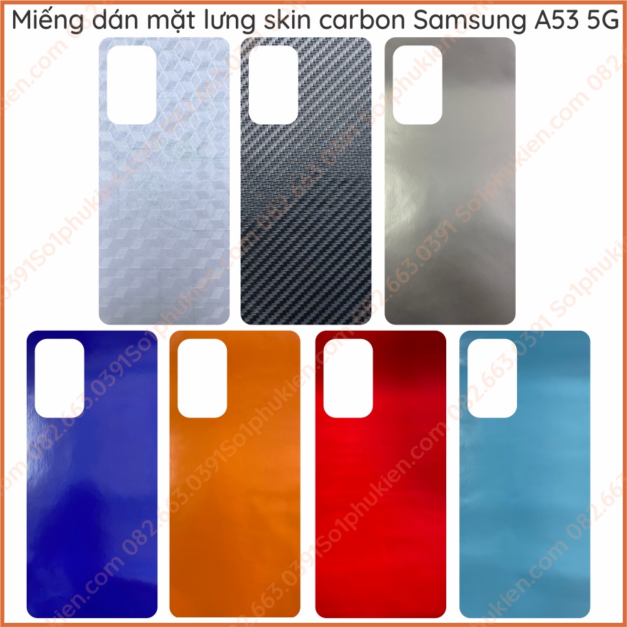 Miếng dán mặt lưng skin carbon Samsung A53 5G A73 5G