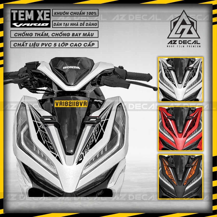 Decal Vario/Click 2018-2021 Hoạ Tiết 3D Bắt Mắt | VR182118VR | Tem Rời PVC Chống Nước, Dễ Dán Tại Nhà