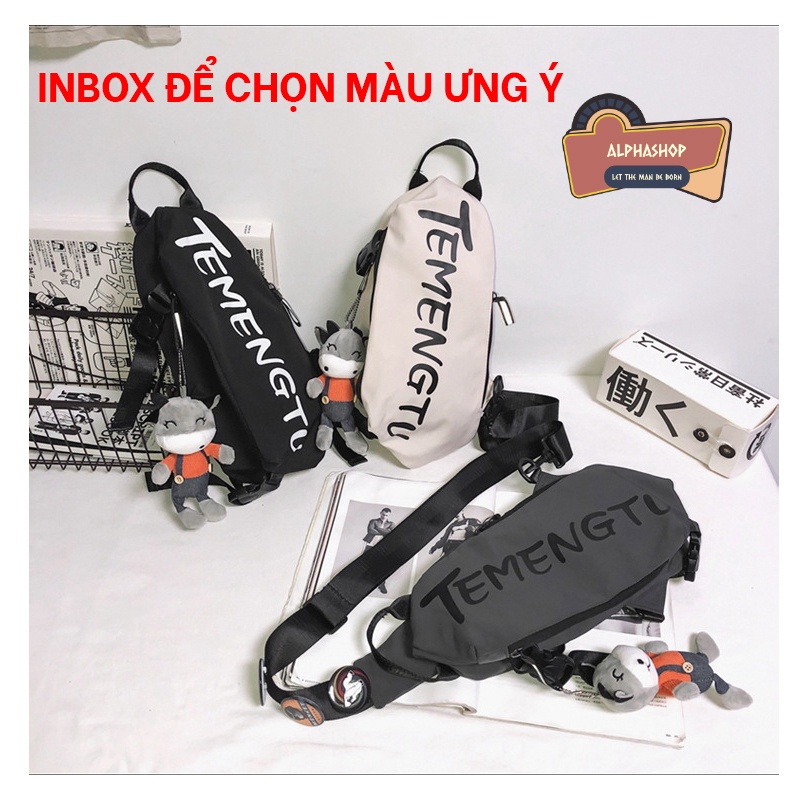 Túi Đeo Chéo Unisex Nam Nữ - TEMENGTU - Phản quang, chống xước, chống nước, bền bỉ (Để lại lưu ý màu sắc khi đặt hàng))