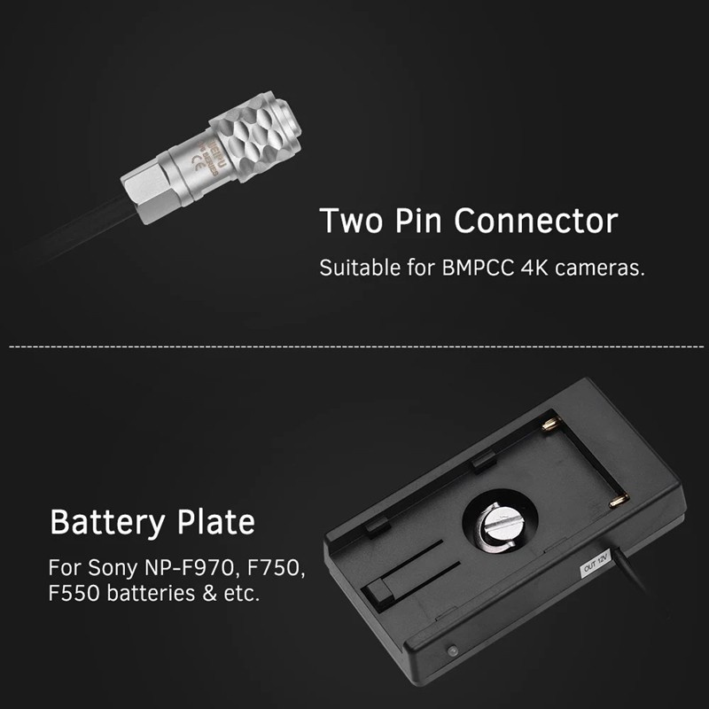 Camera DV Battery Power Supply Mount Plate Adapter for Blackmagic Cinema Pocket Camera BMPCC 4K for Sony NP-F970 Battery