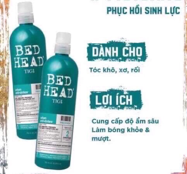 Lẻ gội lẻ xả tigi bed head xanh đỏ tím