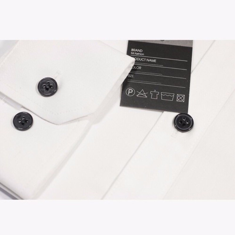 Áo sơ mi nam cúc đen 2 màu Đen-Trắng không nhăn, xuất xịn chuẩn form | BigBuy360 - bigbuy360.vn