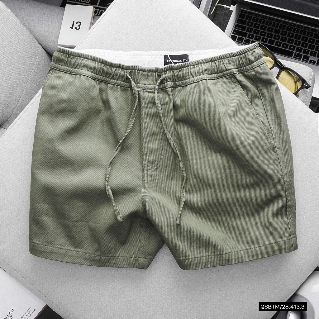 Quần Short Kaki Ngắn Unisex Nam Nữ BENTINO Dây Rút Hàng Xuất Xịn