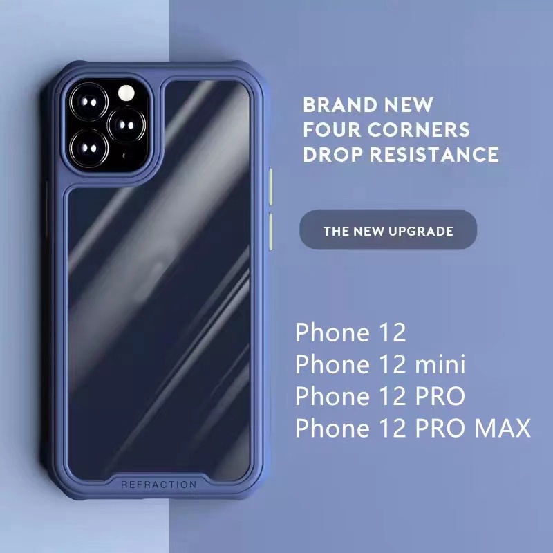 Ốp điện thoại cứng trong suốt chống sốc chống rơi cho for iPhone 13 12 Pro MAX MINI 11 Pro MAX XS XR X 7 8 PLUS SE2020